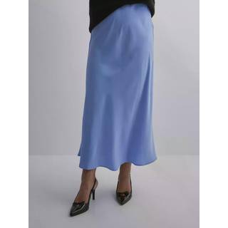 Pieces - Blå - Pcfranan Hw Ankle Skirt Noos Bc - Small