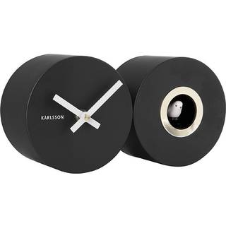 Karlsson Duo Cuckoo bord- og vægur 26x13x7,2cm sort