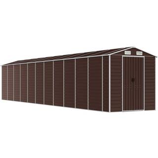 haveskur 191x980x198 cm galvaniseret stål brun