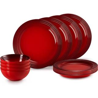 Le Creuset service sæt 12 dele cerise