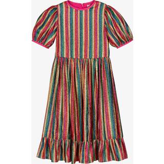 Stella McCartney Kids Metallic striped dress - multicoloured - Y 8