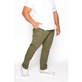 BadRhino Big & Tall BadRhino Big & Tall Green Elasticated Waist Rugby Trousers