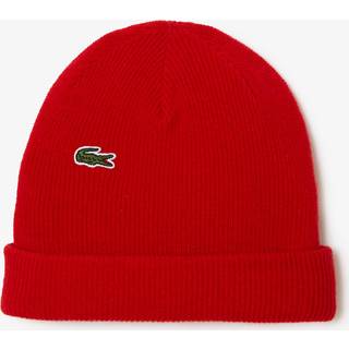 LACOSTE Herren Mütze rot Woll-Stoff
