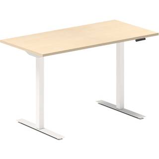 Hæve-sænkebord DNA, Birk 1200x600 mm 2-ben/Hvid