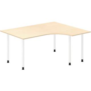 Skrivebord DNA, Birk 1600x1200 mm Højre I-ben/Hvid