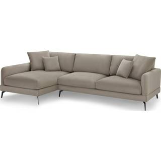 Maggie chaiselong sofa venstre vendt - brun/beige stof