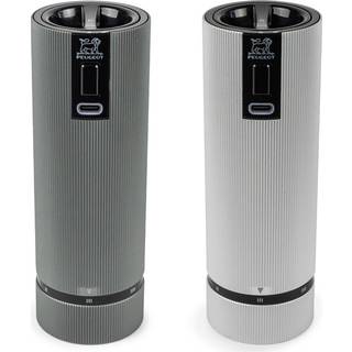 Peugeot Line Duo Pfeffer- + Salzmühle elektrisch 15 cm Aluminium - Stahlmahlwerk - Silber