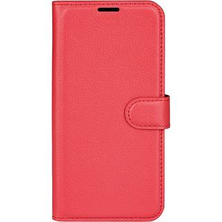 Huawei P60 Pro Litchi Læder Flip Cover m. Pung - Rød