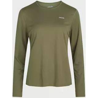 Zebdia Sports LS Tee, Str. L, Dame, Grøn - Åndbar T-shirt til Løb og Træning