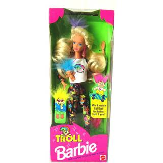 1992 Troll Barbie dukke med mini trolddukke
