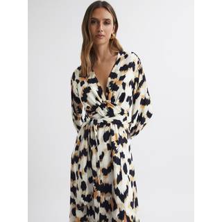 Reiss Marie Dyreprint Midi Kjole36