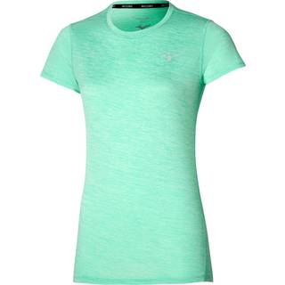 Mizuno Impulse Core SS Tee Str. XL Grøn Dame - Letvægts T-shirt til Løb og Træning