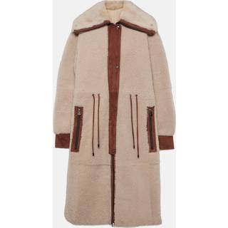 Bogner Gritt suede-trimmed shearling coat - beige - XL+