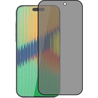 iPhone 15 Plus Privacy Full Cover Hærdet Glas Skærmbeskytter - Sort Kant