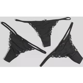 Nelly - Sort - Adore Me Thong 3-Pack - X-Small