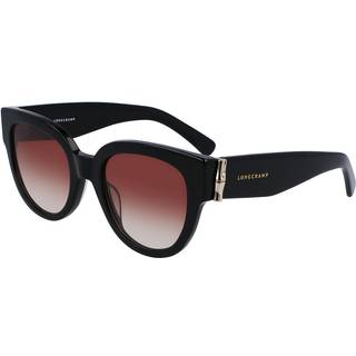 LONGCHAMP Kvinde LO733S 001 Solbriller Acetat Sort Brun Rund Normal Normal