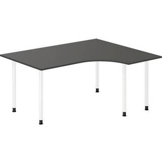 Skrivebord DNA, Antracit 1600x1200 mm Højre I-ben/Hvid
