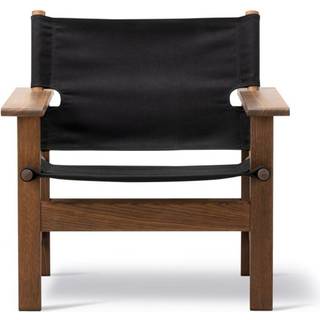 Fredericia Furniture The Canvas Chair 2031 Black Canvas & Smoked Oak Oiled