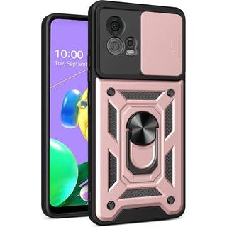 Motorola Moto G72 Håndværker Bagside Cover m. Magnetisk Kickstand & Cam Slider - Rose Gold