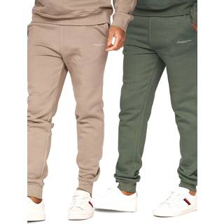 Crosshatch Herre Traymax Joggingbukser To-pak Khaki/Sten