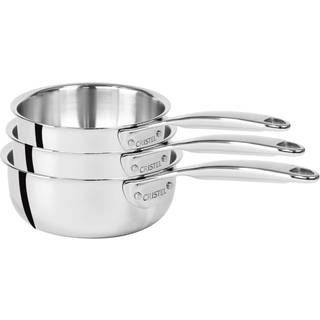 Rustfri pande, CastelPro - Cristel - Sæt med 16, 18 og 20 cm