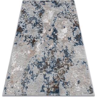 Tæppe ACRYL VALS 6744 Abstraktion vasket grå / blå 70x140 cm