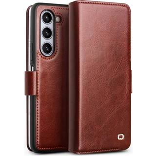Samsung Galaxy Z Fold5 Qialino Classic Læderpung - Mørkebrun