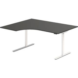 Hæve-sænkebord DNA, Antracit 1600x1200 mm Venstre 2-ben/Hvid