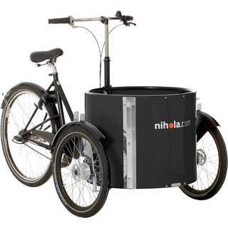Nihola Low El Ladcykel - Ekstra Lav Model med Walkassist og Alufælge - Ideel til Børnetransport