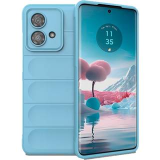 Motorola Edge 40 Neo Fleksibelt Plastik Bagside Cover - Lyseblå