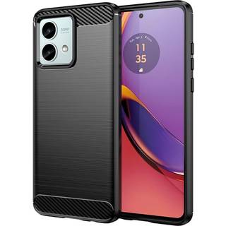 Motorola Moto G84 Brushed Carbon Plastik Cover - Sort