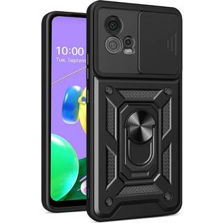 Motorola Moto G72 Håndværker Bagside Cover m. Magnetisk Kickstand & Cam Slider - Sort