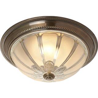 Lindby LED-loftlampe Henja, antik messing, Ø 32 cm, dæmpbar