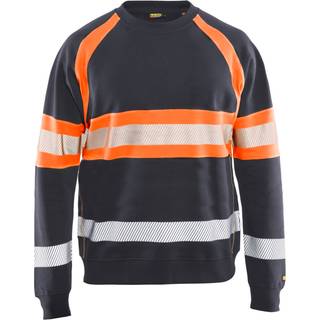 Blåkläder 3359 High Vis Sweatshirt / High Vis Sweatshirt - 4XL - Mellemgrå/High Vis Orange