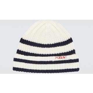 Marni Striped virgin wool beanie - multicoloured - S