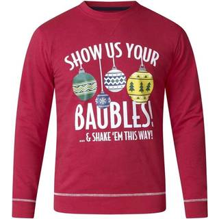 D555 Herre sweatshirt baubles - Red - M