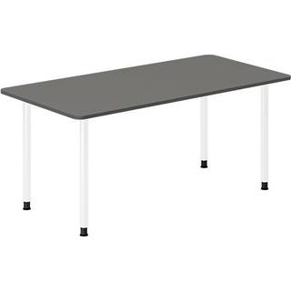 Skrivebord DNA, Antracit 1600x800 mm I-ben/Hvid