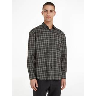 Calvin Klein Long Sleeve Check Shirt Black