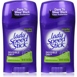 Lady Speed ???tick Deodorant 1,4 ounce pulver frisk Invisi Dry (41 ml) (2 pack)
