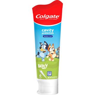 Colgate Kids Toothpasta With Fluorid Anticavity Hulrum Beskyttelse Tandpasta i alderen 2 Bluey mild boble frugtsmag 46 ounce