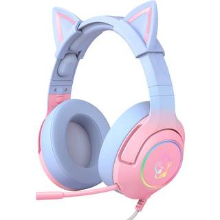 Onikuma K9 Gaming høretelefoner - Blå/pink