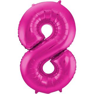 Folienballon Zahl 8 Pink