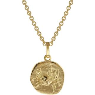 trendor 75905-07 Sternzeichen für Kinder Krebs Gold 333 Anhänger + Halskette