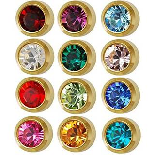 Kirurgisk st?l 4mm ?repiercing st?nger 12 par blandede farver