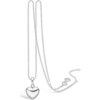 Blossom Copenhagen halskæde med stort blankt hjertevedhæng