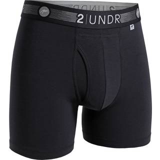 2UNDR Flow Shift Boxer Str. XL Herre - Komfortabelt undertøj til aktive mænd, perfekt til løb og træning i sort.