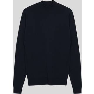 John Smedley Herren Pullover blau unifarben