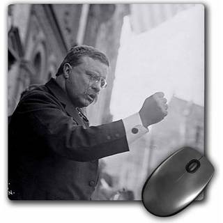 3drose Teddy Roosevelt The Bull Moose Mouse Pad 8 """" X 8 """" (MP_77442_1)