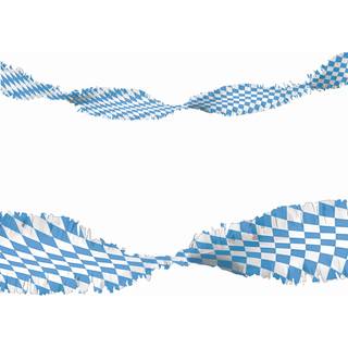 Weiß-Blaue Oktoberfest Rautengirlande 6m