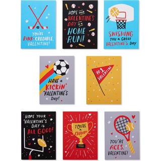 Amerikanske hilsener Valentines Day Cards til Kids School and Classroom Exchange Sports (40-Count)